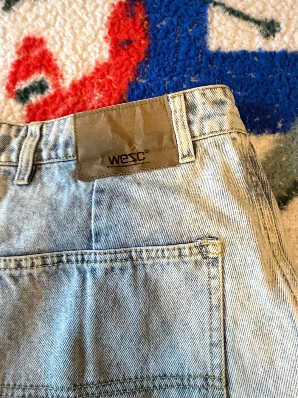 Wesc Light Blue Denim Cargo Shorts - Picture 5 of 5